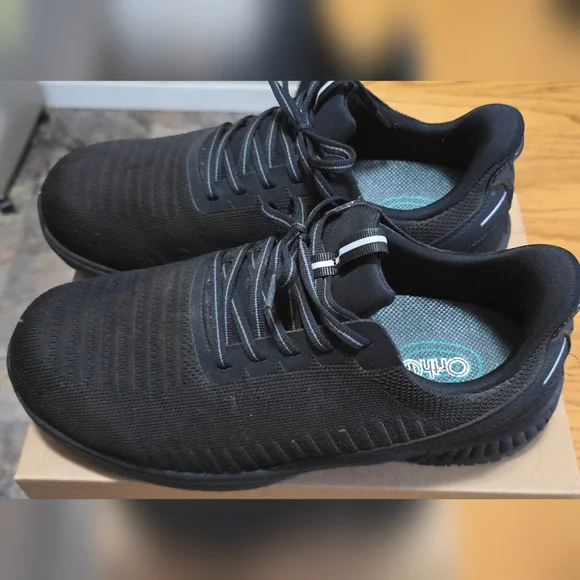 Orthofeet Yari Black/Black Men's Shoes 10.5 4E - Picture 3 of 6